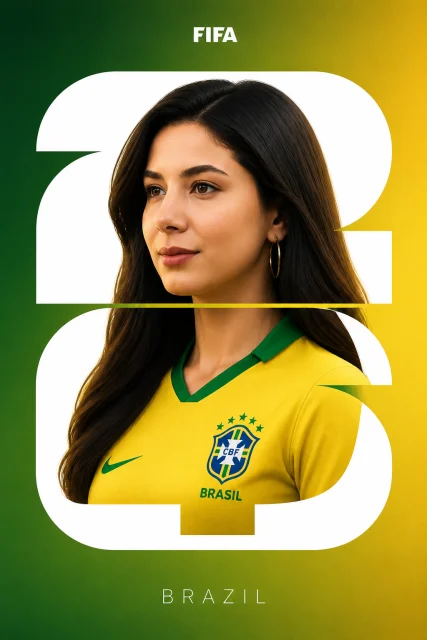 Transform the uploaded portrait into a premium typography-mask FIFA World Cup 2026 poster featuring a HIGH-QUALITY hyper-realistic 3D urban animated character while preserving the subject's identity exactly. PRESERVE: •…