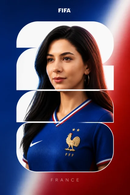 Transform the uploaded portrait into a premium typography-mask FIFA World Cup 2026 poster featuring a HIGH-QUALITY hyper-realistic 3D urban animated character while preserving the subject's identity exactly. PRESERVE: •…
