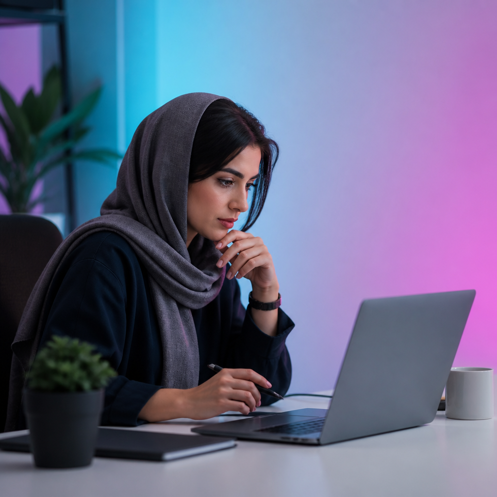 نویسنده در حال ویرایش متن تولیدشده با جمنای